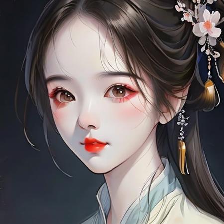 gufeng_style,1 girl,masterpiece, best quality, ultra-detailed, illustration, portrait <lora:gufeng:1>