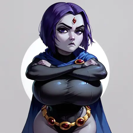 Crossed Arms Above Breasts