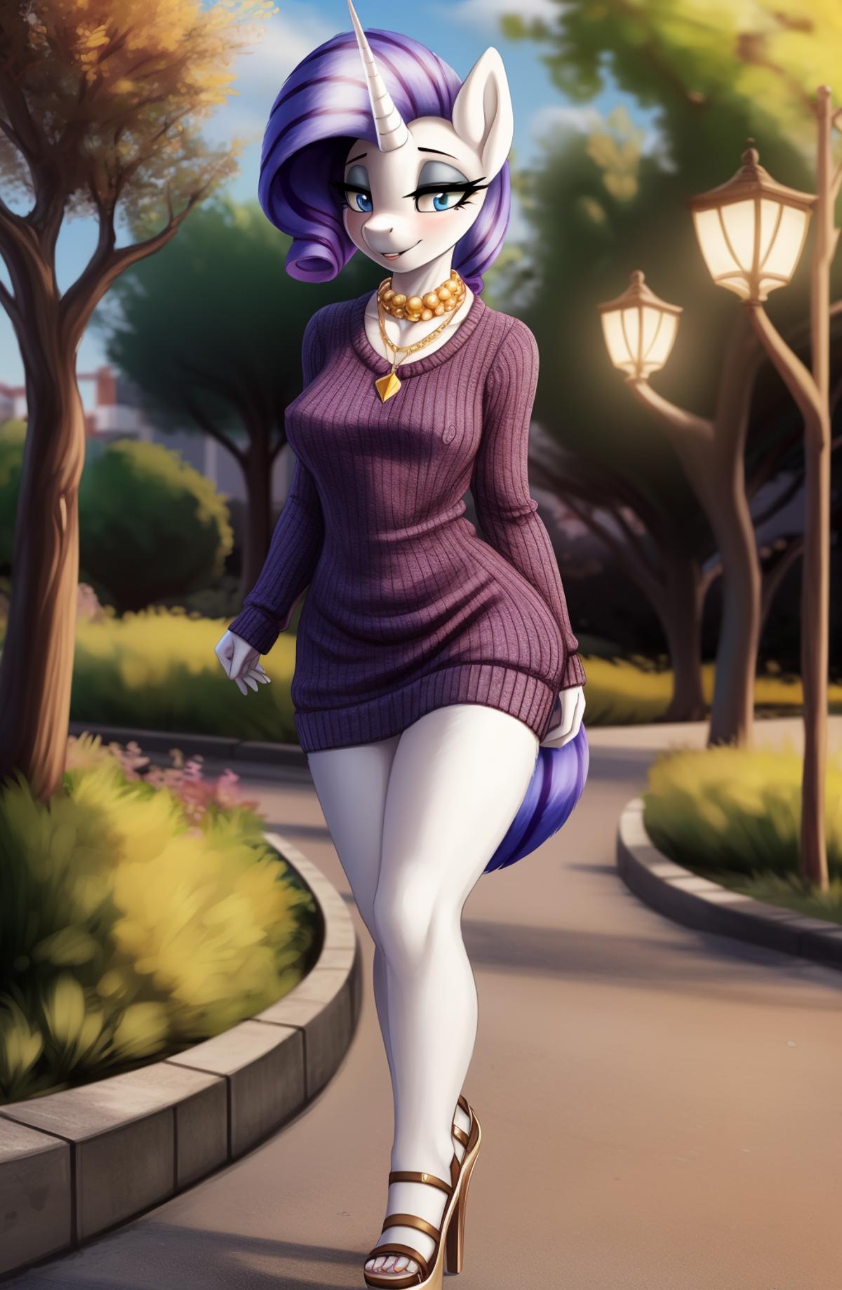 Anthro Rarity MLP image by Corgblam