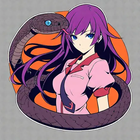 Snake Character Sticker illustriousXL