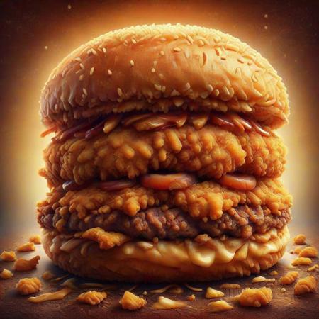 DFC, burger made of deep fried & crispy, best quality