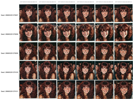 1980s vintage photo, extremely beautiful woman,  freckles, beautiful eyes,, dark red hair, wavy, brown eyes, 1980s big poofy hair with big bangs,smile , many freckles, polaroid 1980s rock concert, groupie, rock fan, vintage