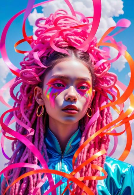 colourful, pink, blue, black, red, trippy psychedelic style Ombre _james jean, floating female figure made of ribbons, smoke, in the sky, colorful and vibrant, mystical colors, contemporary impressionism, yanjun cheng portrait painting, iridescent painting, 3/4 perspective view, cute face, low angle, sweeping circling composition, large beautiful crystal eyes, big irises, UHD, HDR, 8K, (Masterpiece:1. 5), (the most beautiful portrait in the world:1.5) color scheme of neon yellow, neon blue, neon pink, neon green, neon orange, cute weird (alien|gecko) creature DJing (at a rave:1.1)  (giant speakers:1.2) (crowd distant background:1.15) (bokeh volumetric lighting, fog:1.1)  <lora:fx-monsters:(anthropomorphic monkeys, band, 3 monkeys, long dreadlocks, gangsta rapper:1.5), Ethereal fantasy concept art of a Rabbit Mage brewing potions. Dice, magnificent, celestial, ethereal, painterly, epic, majestic, magical, fantasy art, cover art, dreamy, insanely detailed and intricate, hyper maximalist, elegant, hyper realistic, super detailed, vivid colours, ornate, dynamic, articulate, 8K, <lora:3D_Framed_Wall_Art_-_By_DICE:0.6>, (Framed 3D), EPIC, high