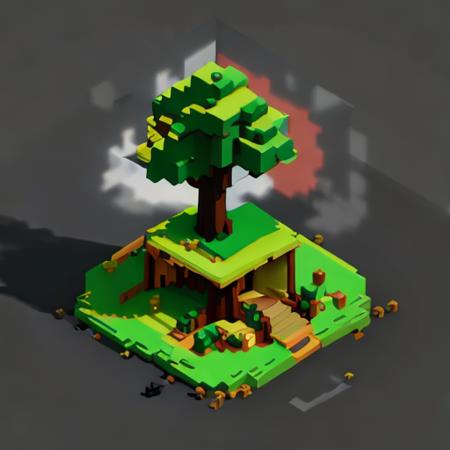 isometric voxel, isometric, voxel