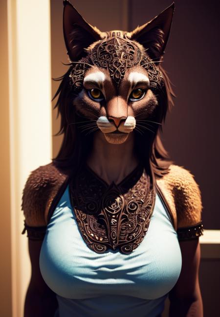 sfw, <lora:Khajiit-Female:0.8>, Khajiit-Female, 1girl, solo, body fur,, (masterpiece, best quality, absurdres, detailed, ultra-detailed:1.3), attractive, (trending on CGSociety, trending on pixiv, contest winner:1.3)