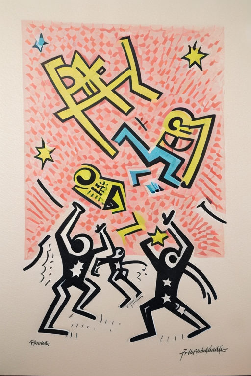 Keith Haring, 1980s New York pop art image by j1551