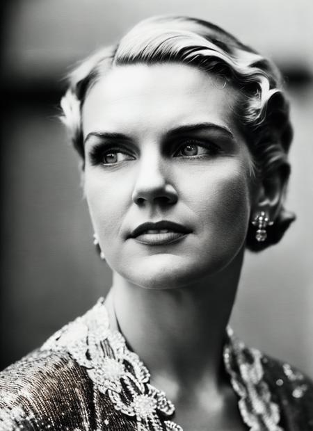 A 1930s professional photograph of sks woman, ((detailed face)), (High Detail), Sharp, 8k, ((bokeh)), <lora:locon_rhea_v1_from_v1_64_32:1.25>