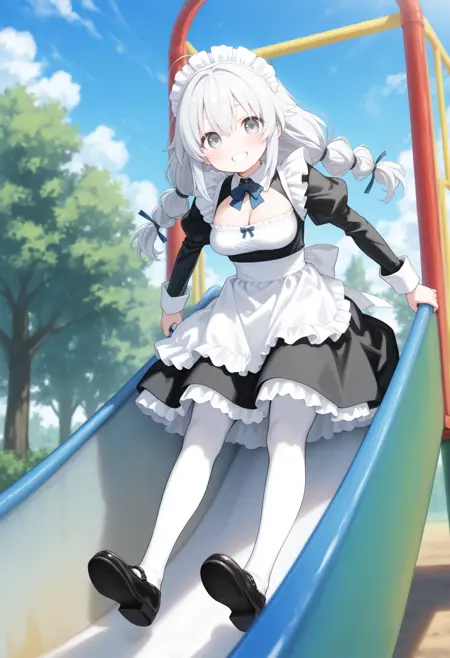 [Illust&XL&Pony] slide / 滑り台