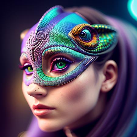 award winning photography, an eye of a chameleon, intricate details, cinematic atmosphere, iridescent, modelshoot style, dreamlikeart, dramatic lighting, trending artstation, saturated colors, 
art by SEL-FOC,