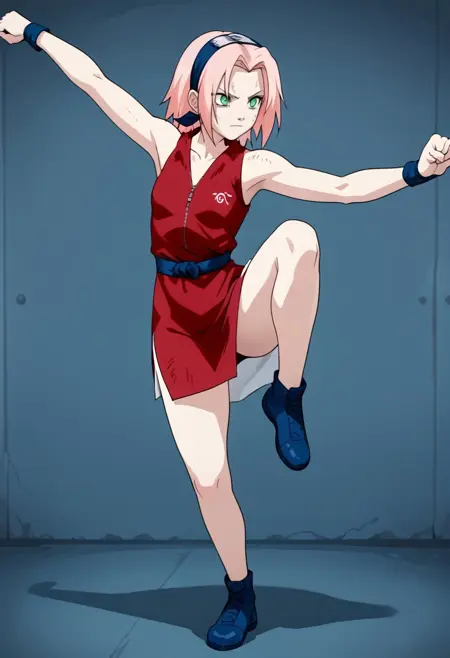 Crane stance (Sakura's training PACK)