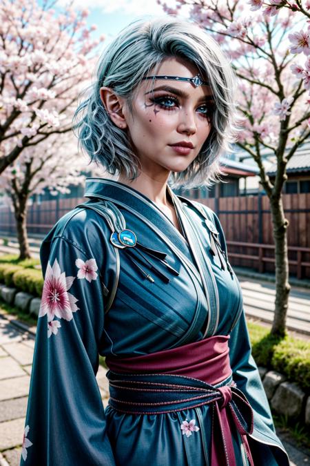 (masterpiece, best quality:1.3)
<lora:epi_noiseoffset2:1> <lora:add_detail:0.7> <lora:BGIsobel:0.7>
BGIsobel, 1girl, short hair, blue eyes, pointy ears, yukata, japan, cherry blossoms, hair ornament,  very detailed peeking peeking, extremely detailed, trending on artstation