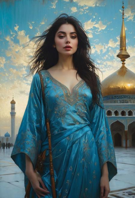 persian Girl,An image of a cute girl , (ingenious opus magnum by Michael Vincent Manalo and Elvira Vigna:1.2), (pastel oil painting:0.1), high key with glistening light, cosmic anddireful and dramatic atmosphere, (zestful quinacridone nickel azo gold and electricblue color swatch:0.1), raw details, crisp details, bokeh lights, <lora:xl_more_art-full_v1:0.6> <lora:add-detail-xl:1.2>girl ,analog photo, full body, in camera frame, mia cole, pale skin, tall height, against the background of the Persian mosque, blue sky, sunny day, epic clouds, (oil on canvas:0.2), nicola samori, art by Jeremy Mann, god rays, dramatic light,    shiny oiled skin, pale skin, jennifer connely,  (art by Eduard Wilhelm Pose and Master of the Holy Blood and Ivan Bilibin:1.1), (oxygen-rich air and sheltered atmosphere, snowy, aesthetic of hard - edge painting:0.1), symmetry and balance, pioneering unparalleled masterwork with superior details, <lora:MJ52:0.90> <lora:xl_more_art-full_v1:0.4> <lora:RMSDXL_Creative:1>