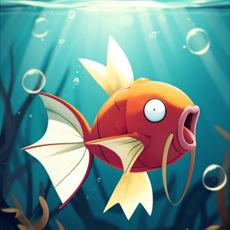 Magikarp_Pokemon fish, splash, pectoral fins, two whiskers