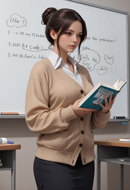 Teacher Girl Realistic Wildcard Pack for ComfyUI (Classroom SDXL Cinematic) v1.0