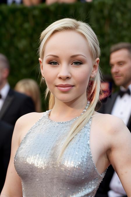 HD photo of beautiful mshn_lolataylor wearing silver sequin dress, closeup