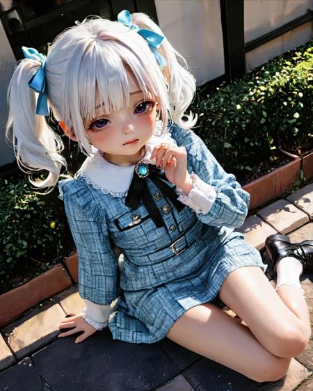 puni clothes series_V2 lame tweed dress_V1.0