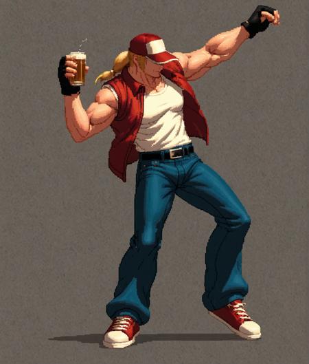 Terry Bogard (pixel art sprite) KOFXIII/SDXL v1.0