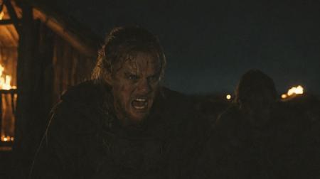 Film Grain, FilmGrainAF, scene from vikings, outdoors, close-up, yelling, night, burned huts, eerier, dramatic lighting, dark atmosphere <lora:add-detail-xl:2.0> <lora:FilmGrainRedmond-FilmGrain-FilmGrainAF:1>