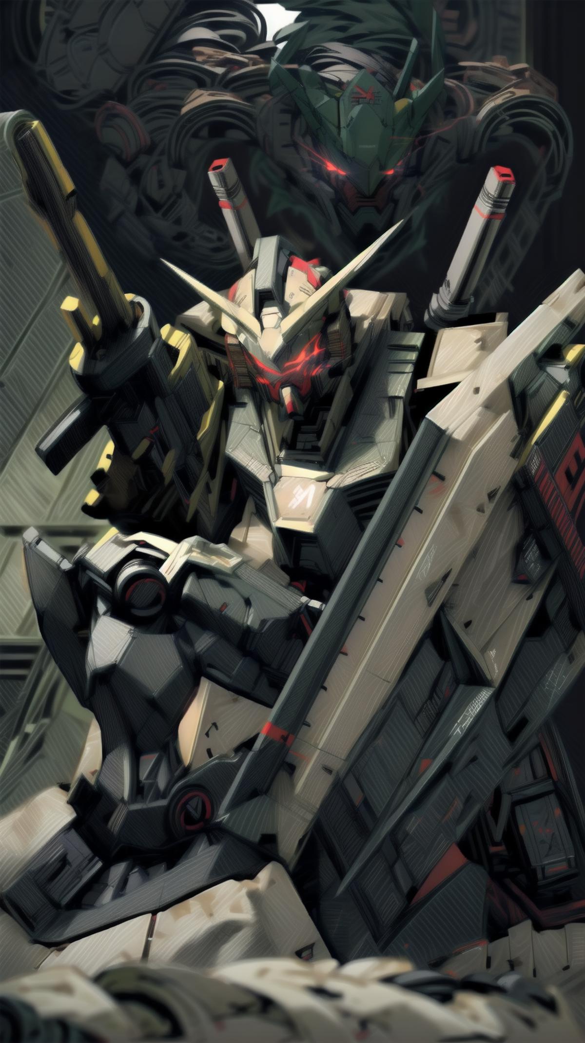 Super robot diffusion(Gundam, EVA, ARMORED CORE, BATTLE TECH like mecha lora) image by SpacewolfeCZ