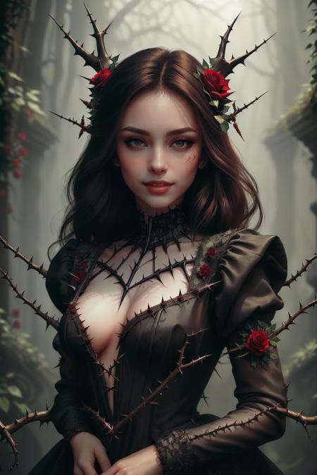 edgThorn  thorns and roses wearing edgThorn_dress