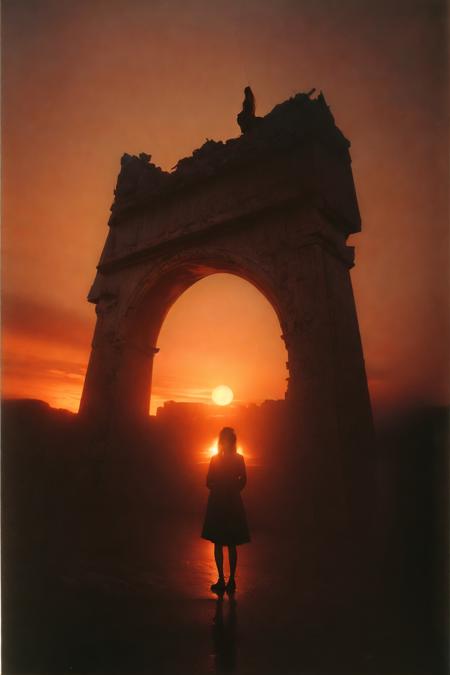 portrait of 1girl by Bill Henson,depressed,tears,streaming tears,ruins,shadows,dramatic lighting,sunset,(full body:1.1),
contemporary,dark,expressionism,dystopia,industrial,  Phantom light
<lora:~Q?-hCRQI_qPhantom light:0.8>