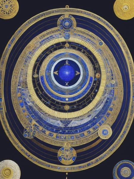 <lyco:PaulLaffoley:1.0> The spirit of connection, love, lapis lazuli, gold, mystical, magical, shamanic, style of paul laffoley