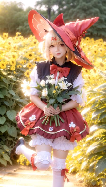 (witch hat:1.2), blonde, twin tails, red dress (witch hat:1.2), blonde, twin tails, white top, red skirt