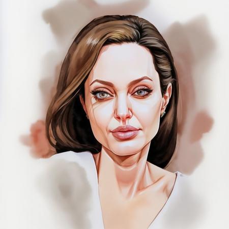 <lora:Watercolor_Painting:0.7> watercolor painting of  woman, Angelina Jolie