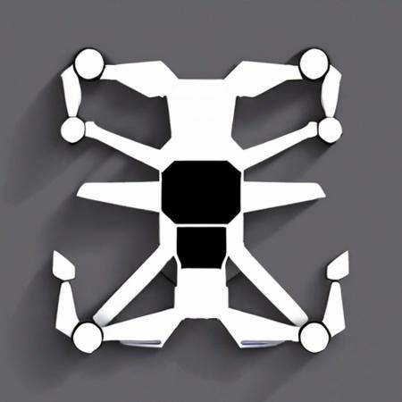 Create a logo for a drone technology company. Include a drone in flight or hovering, demonstrating the company's capabilities in unmanned aerial systems