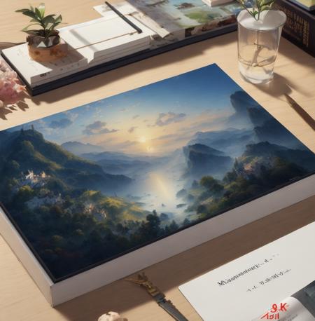 Masterpiece, 8k, Photo, realistic, in table, realistic, Aerial View, Closeup-View, Diorama, Key Visual