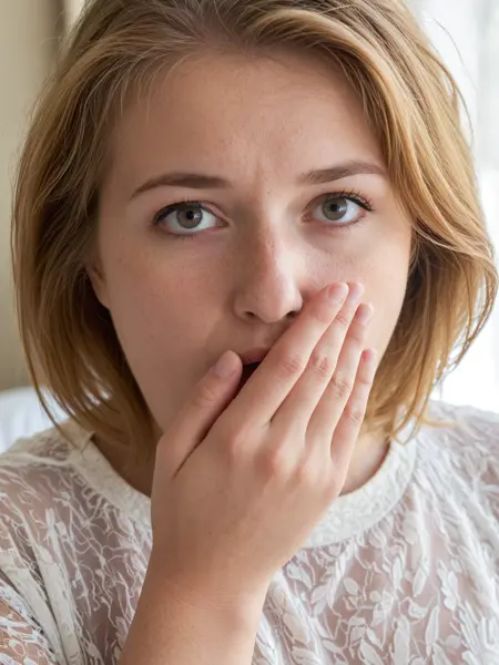 Shocked Expression - Covering Mouth