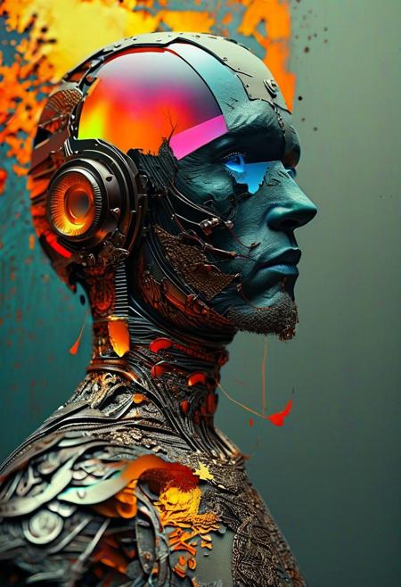 (score_9, score_8_up:1.1),(masterpiece:1.1), (best quality:1.1),(aesthetic:1.1), (dim colors:1.2), Moon profile + halftone pattern + editorial illustration of the memento morti + higly textured, genre defining mixed media collage painting + fringe absurdism + award winning halftone pattern illustration + simple flowing shapes + subtle shadows + paper texture + minimalist color scheme + inspired by zdzisaw beksiski,  hd, RAW photograph, masterpiece, top quality, best quality, official art,highest detailed, atmospheric lighting, cinematic composition, complex multiple subjects, 4k HDR, vibrant, highly detailed, Leica Q2 with Summilux 35mm f/1.2 ASPH, Ultra High Resolution, wallpaper, 8K, Rich texture details, hyper detailed, detailed eyes, detailed background, dramatic angle, epic composition, high quality , (8k, RAW photo, highest quality), hyperrealistic,