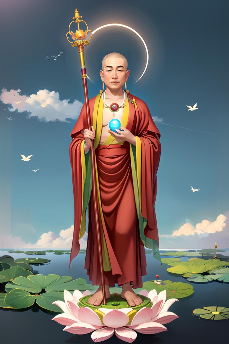 Ksitigarbha Bodhisattva 地藏王菩萨 image by FangArtwork