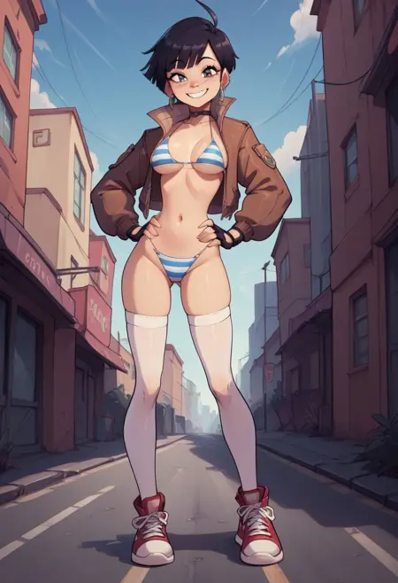 Scooter, Diego, and Kitty (Rapscallion’s Carbon Pink) - Pony SDXL