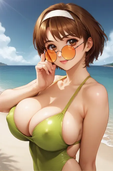 Green swimsuit girl of (Yui Toshiki) V1
