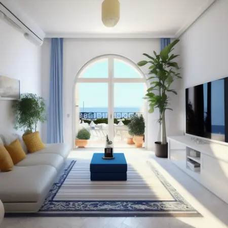 Mediterranean style living room