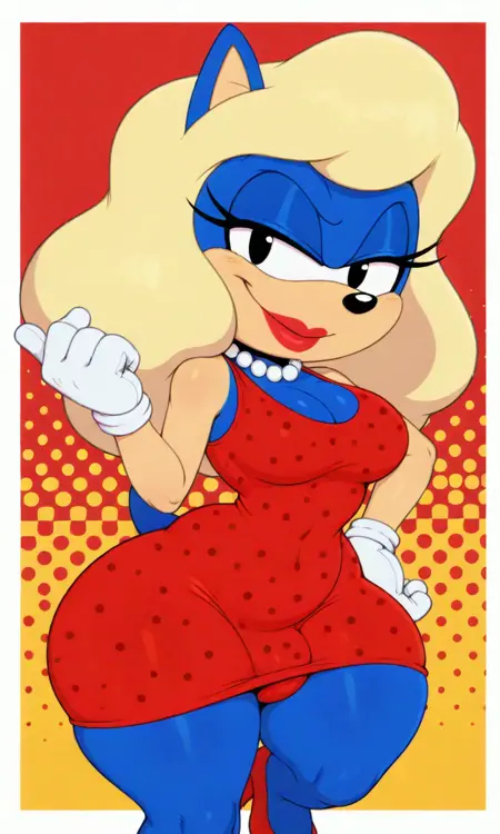 Blonde Sonic "Crossdressing" // Adventures of Sonic the Hedgehog