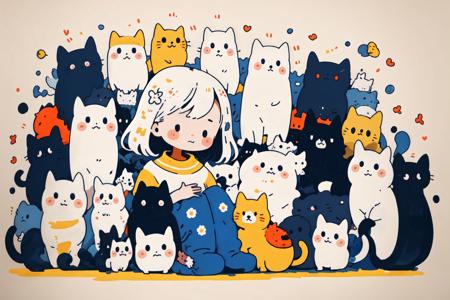 cute chibi cat wallpaper