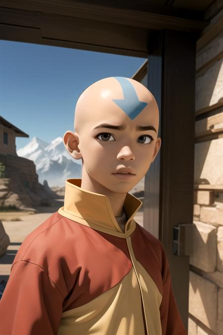 aang_avatar bald black eyes