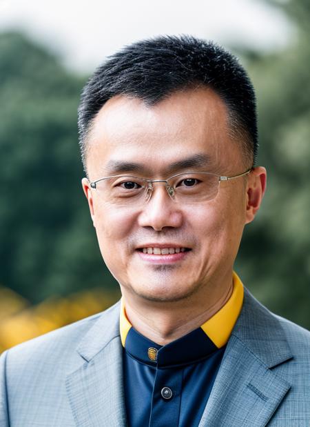 (masterpiece, best quality, awards winner) man, close up portrait Changpeng Zhao Binance CEO, 
 <lora:CZ_2_CH:1>
cz_binance, chinese man in glasses, yellow hoodie, waving, bald, suit, 8k uhd, dslr, soft lighting, high quality, film grain, Fujifilm XT3