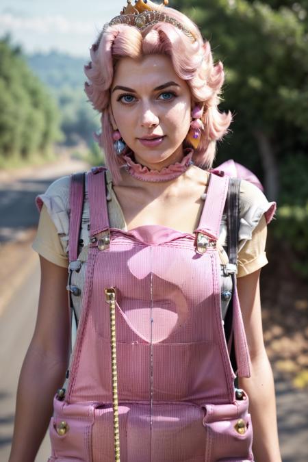 <comment:SUBJECT:0>
Peach_SMP, (princess peach:1.5), (wearing only pink dungarees:1.7),
<comment:DESCRIPTOR:0>
early 20s, blonde hair, blue eyes, jewelry, crown, in car workshop, holding a wrench,
<comment:MEDIA:0>
focus on lap, shadows, hyper realistic, photorealistic, 4k, sharp focus, professional photography, masterpiece, ultra detailed photograph, high quality, 8k, raw, soft focus, depth of field, 8k photo, HDR, professional lighting, taken with Canon EOS R5, 75mm lens, sharp focus, depth of field, 8k photo, HDR, professional lighting, taken with Canon EOS R5, 75mm lens,
<comment:WEBSITE_ARTIST:0>
shot by Don McCullin,
<comment:LORAs:0>
 <lora:HerrscherAGGA2023_Peach_V1:1>
<comment:EMBEDDINGS:0>