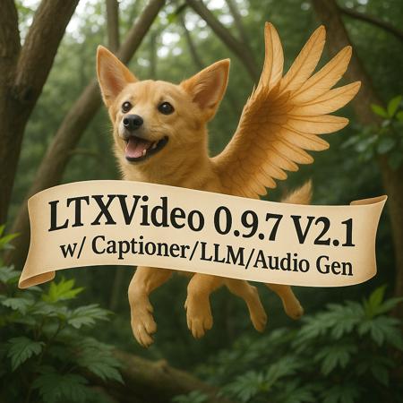 LTXVideo 13B 0.9.7 Distilled Workflow - T2V or I2V with optional captioning/LLM/audio gen v2.1