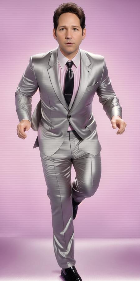 masterpiece, best quality,
 <lora:cincoidentitygenerator2_12500:0.95>  celeryman, paul rudd wearing a silver shiny suit and tie, dancing in front of pink background, photograph, high resolution, detailed face