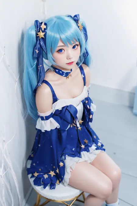 【Realistic & Anime】yuki miku - cosplay / 雪初音 - snow miiku - 初音未来 cosplay