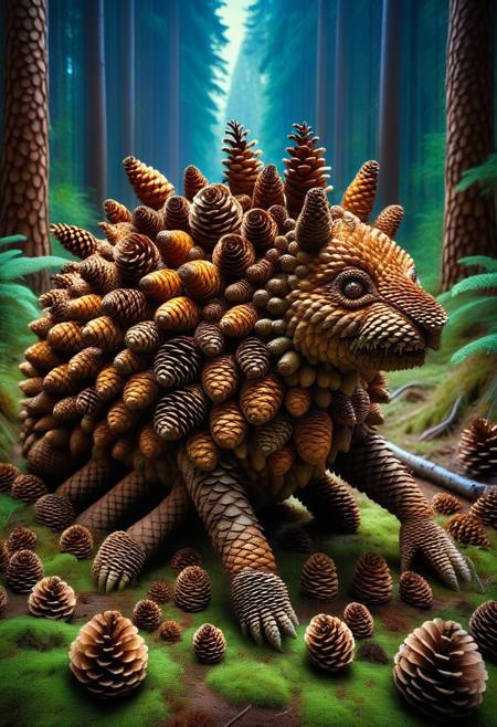 On a distant, desolate planet, a group of explorers discovers an ancient pinecone terraforming engine buried deep beneath the surface. This colossal, dormant machine is made entirely of ancient, fossilized pinecones, each one more than a thousand meters long. The explorers accidentally activate the engine, and as it hums to life, the pinecones begin to release a complex sequence of organic spores into the atmosphere. The spores immediately begin to terraform the entire planet, transforming the barren, hostile environment into a lush, thriving ecosystem in a matter of hours. Mountains made of petrified pinecones emerge from the ground, while rivers of sap flow through the valleys. The very soil itself becomes alive, teeming with bio-organic lifeforms that have evolved to thrive in this new, pinecone-based ecosystem. But as the explorers delve deeper into the heart of the machine, they realize the terraforming process is not entirely natural—the pinecones were designed by an ancient civilization that used them to reshape entire planets. The real question is—what happens when the machine is activated again, and can the explorers prevent it from consuming the universe in its never-ending cycle of rebirth?