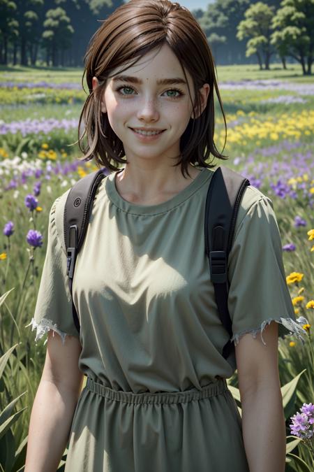 ((masterpiece, best quality))
<lora:TLOU2Ellie:0.8>
TLOU2Ellie, 1girl, solo, brown hair, green eyes, In a field of wildflowers, wearing a flowing dress, smiling