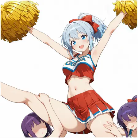 Civitai チアリーディング ダブルベースサイスタンド フロントキック / Cheerleading double base thigh stand front kick