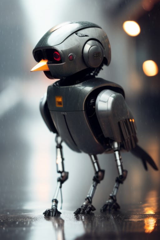 a close up of a (robot ), biomechanical object, robot/human hybrid, cute mix of alfang, alfayev 8 k
a bird wearing a helme...