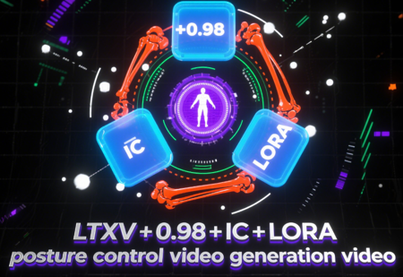 LTXV+0.98+IC+LORA posture control video generation video v1.0