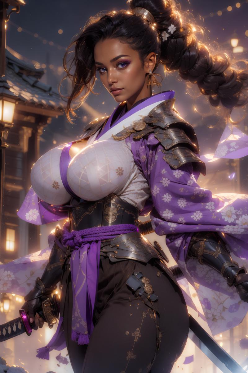Lighting Style Female Samurai ⚡⚡🥷🏽 image by DarkStorm12